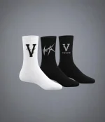 Pack chaussettes noir et blanc back view