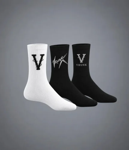 Pack chaussettes noir et blanc back view